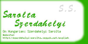 sarolta szerdahelyi business card